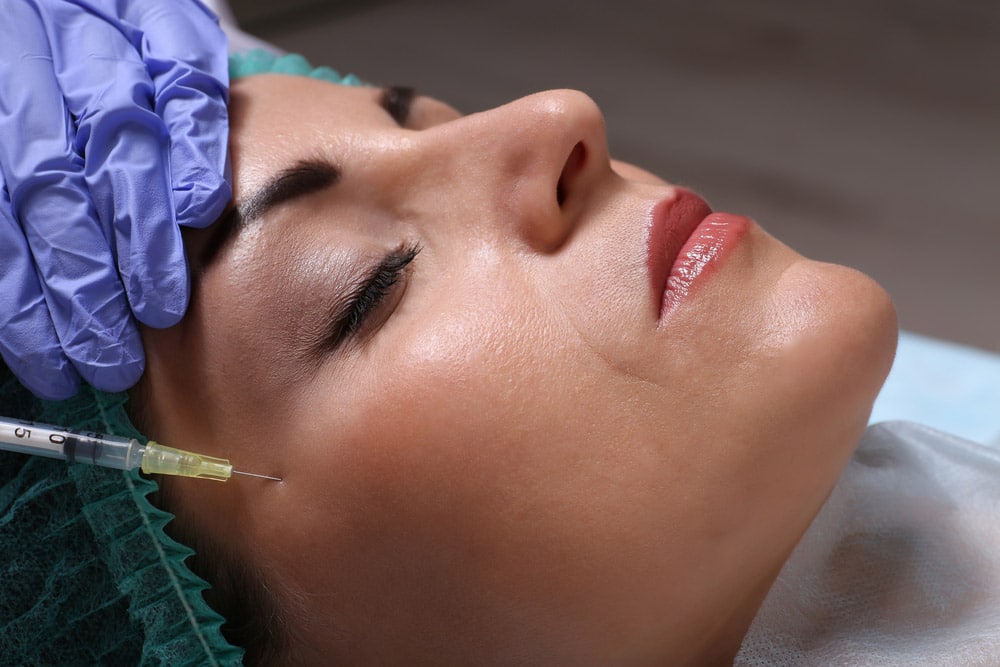 Procedure Of Facial Injection Closeup